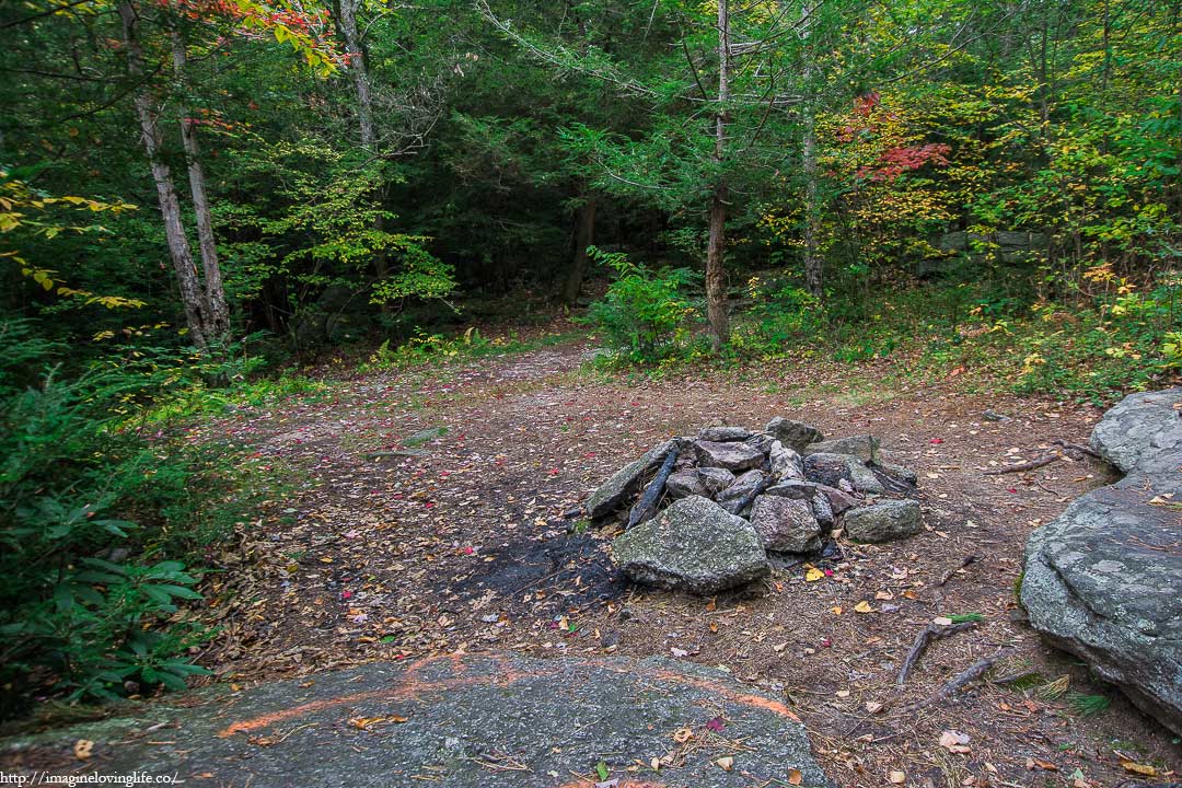 firepit at top of trail